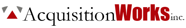 AcquisitionWorks. Delivering on our Promises. AcquisitionWorks Logo.